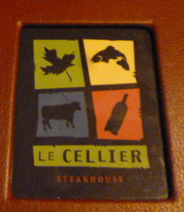 portada del menu de Le Cellier